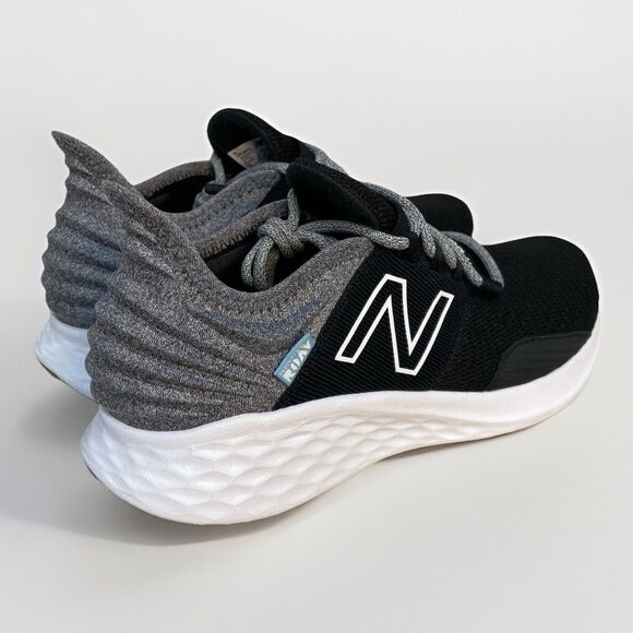 New Balance Womens 6 Fresh Foam Roav Tee Shirt Running Shoes Black/Gray WROAVTK - Picture 3 of 9